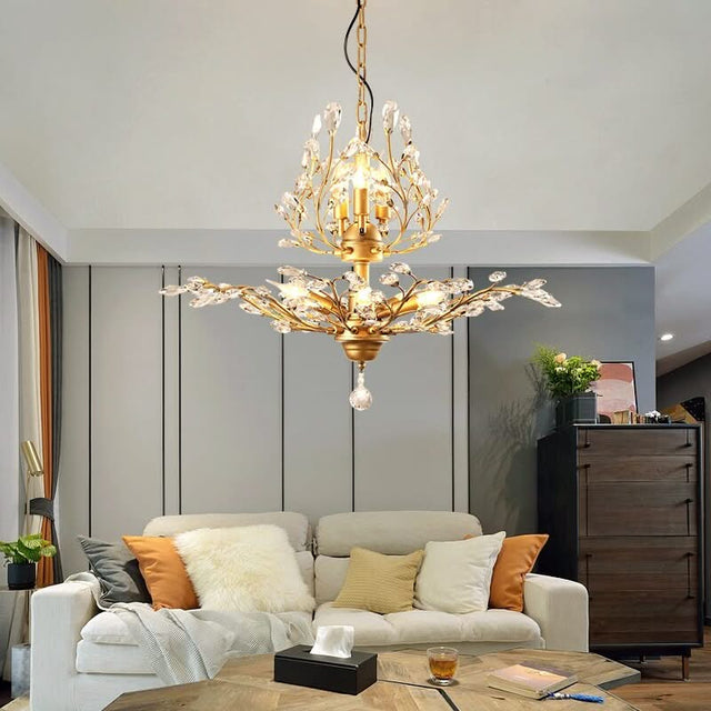 Crystal Tree Chandelier: Elegant Lighting Fixture-ChandeliersDecor.com