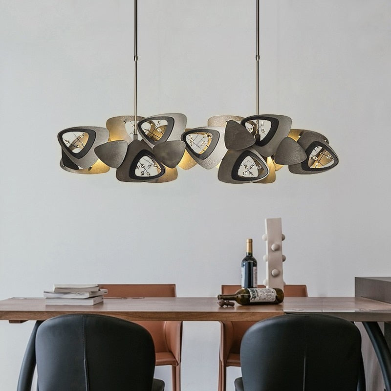 ChandeliersDecor.com-Kitchen Island-Crystal Triangle Kitchen Island Lighting Chandelier