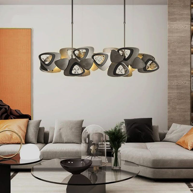 Crystal Triangle Kitchen Island Lighting Chandelier-ChandeliersDecor.com