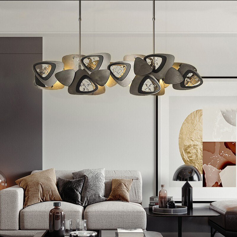 ChandeliersDecor.com-Kitchen Island-Crystal Triangle Kitchen Island Lighting Chandelier