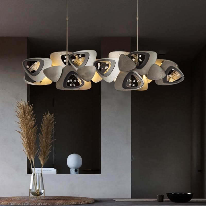 Crystal Triangle Kitchen Island Lighting Chandelier-ChandeliersDecor.com
