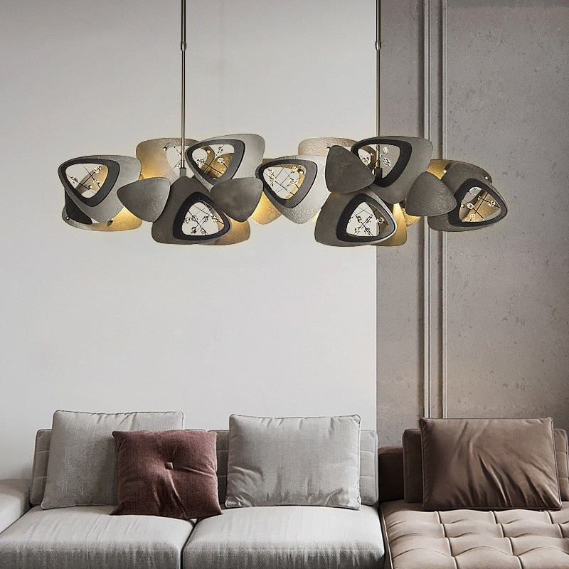 ChandeliersDecor.com-Kitchen Island-Crystal Triangle Kitchen Island Lighting Chandelier
