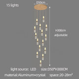 ChandeliersDecor.com-Staircase Chandelier-Crystal Tubes Staircase Chandelier: Enhance Your Space