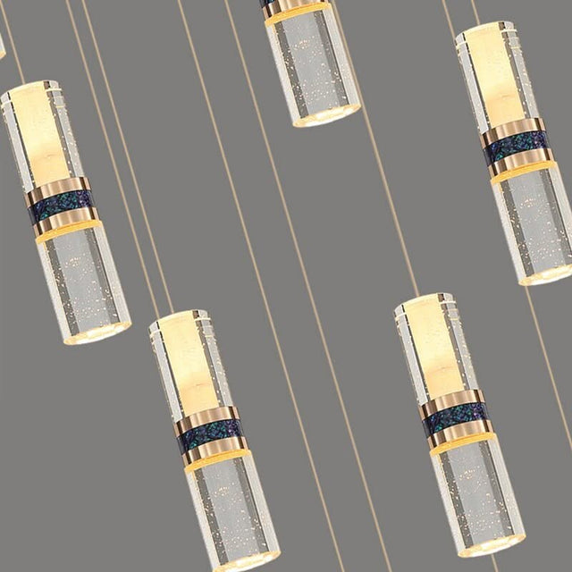 Crystal Tubes Staircase Chandelier: Enhance Your Space-ChandeliersDecor.com