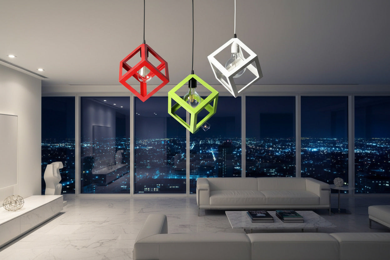 Cube Pendant Light Metal Elegance - Illuminate with Style-ChandeliersDecor.com