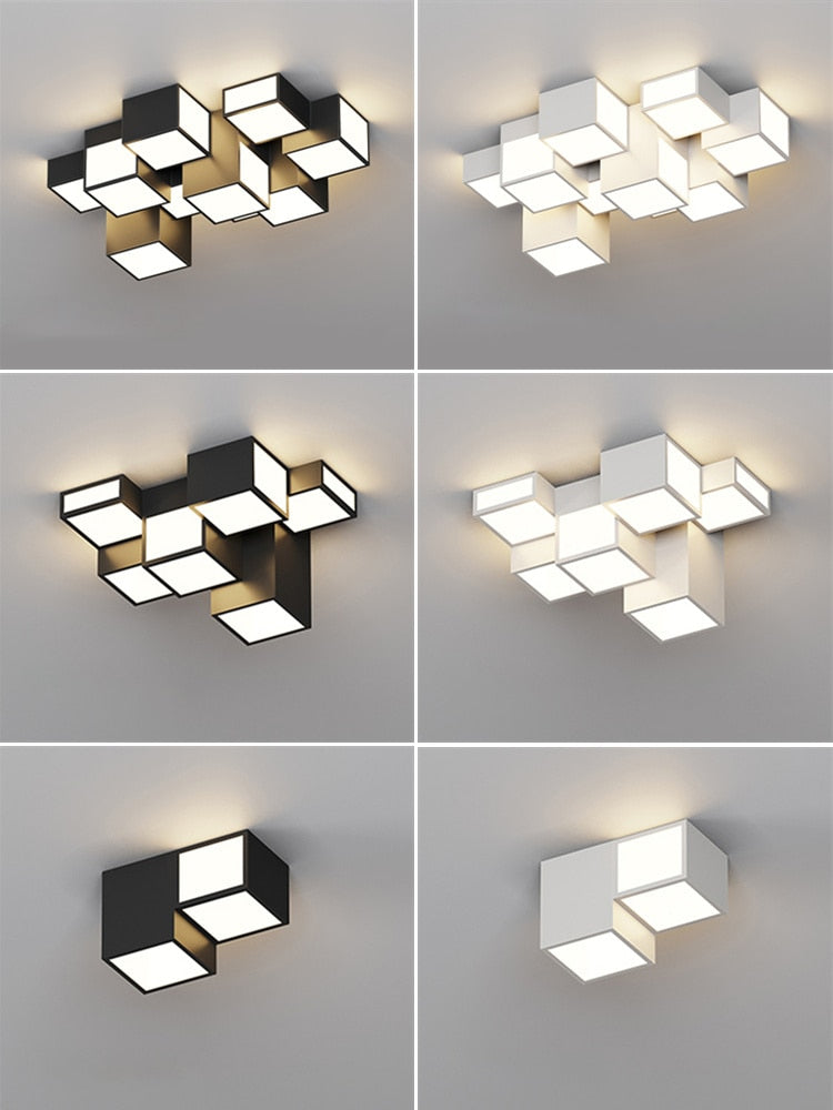 ChandeliersDecor.com-Ceiling Chandelier-Cubes Ceiling Light - Illuminate with a Modern Flair