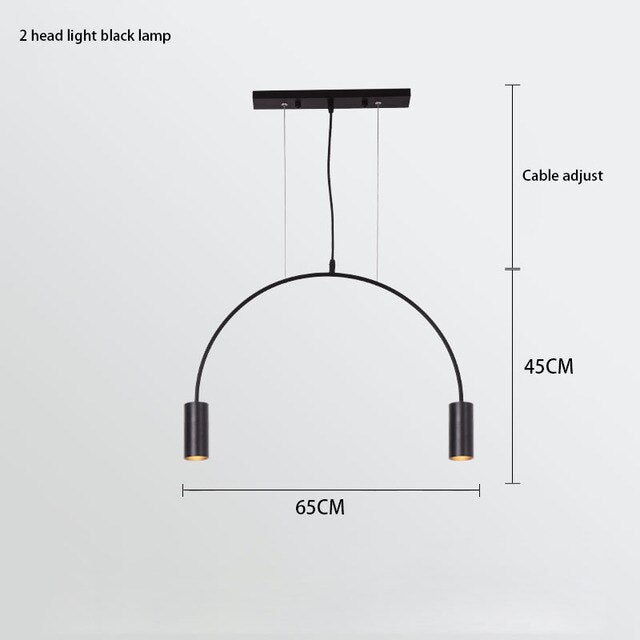 ChandeliersDecor.com-Kitchen Island-Curve Hanging Light - Illuminate in Style