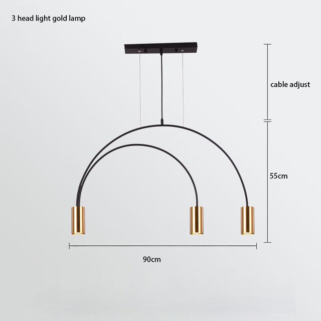ChandeliersDecor.com-Kitchen Island-Curve Hanging Light - Illuminate in Style