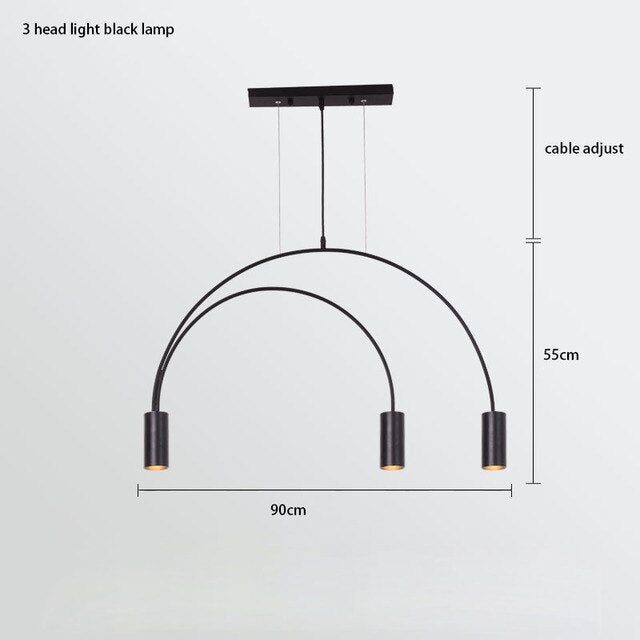 ChandeliersDecor.com-Kitchen Island-Curve Hanging Light - Illuminate in Style