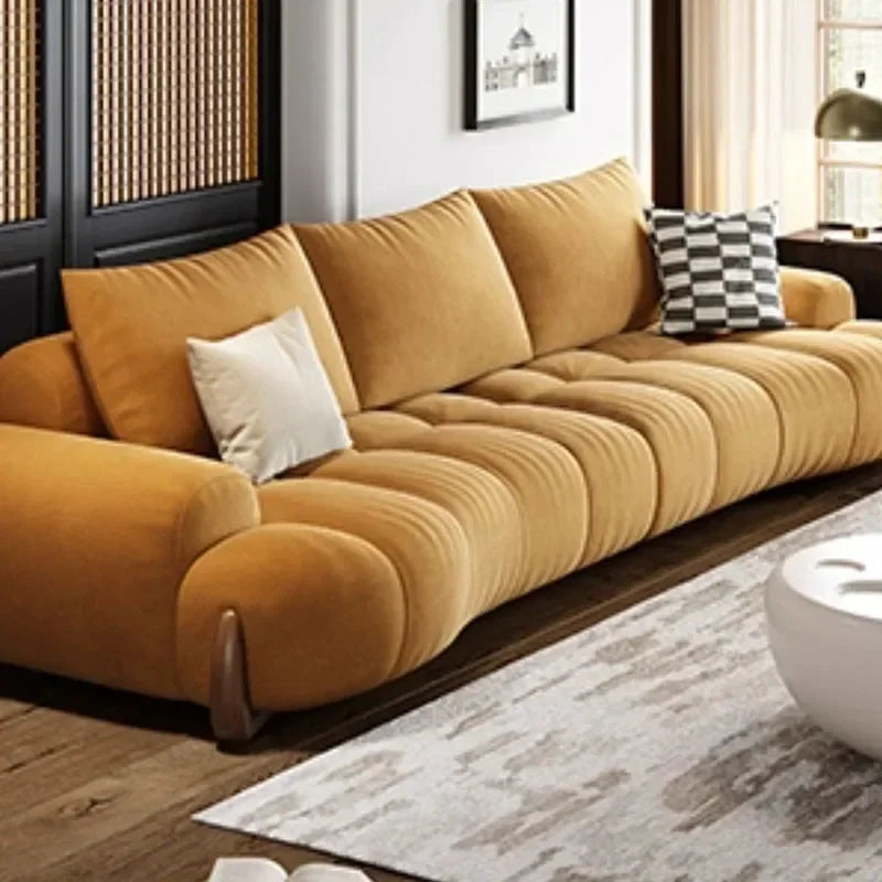 ChandeliersDecor.com-Sofa Set-Curved Luxo Living Room Sofa Set