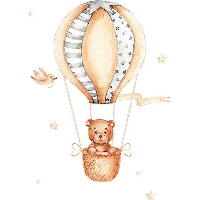 ChandeliersDecor.com-Home Decor Decals-Cute Bear Wall Stickers - Baby Boy Room Nursery Decor