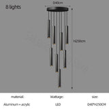 ChandeliersDecor.com-Staircase Chandelier-Cylindrical Pendant Staircase Chandelier