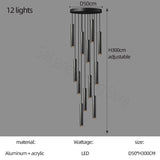 ChandeliersDecor.com-Staircase Chandelier-Cylindrical Pendant Staircase Chandelier