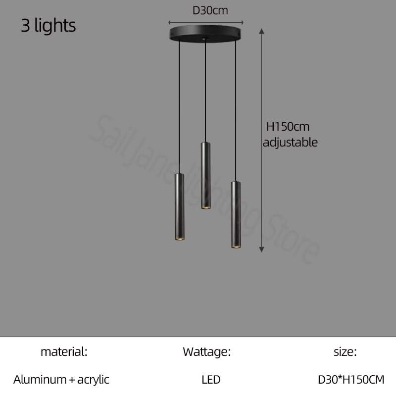 Cylindrical Pendant Staircase Chandelier-ChandeliersDecor.com