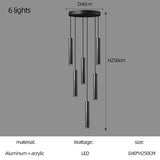 ChandeliersDecor.com-Staircase Chandelier-Cylindrical Pendant Staircase Chandelier