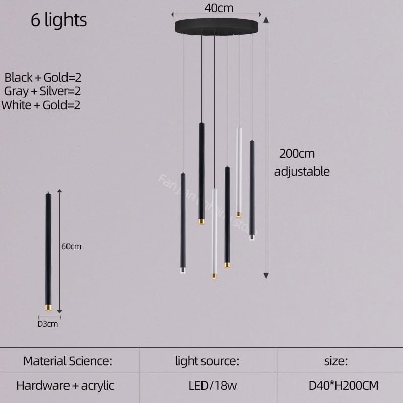 Cylindrical Two Color LED Chandelier - Dazzling Illumination-ChandeliersDecor.com