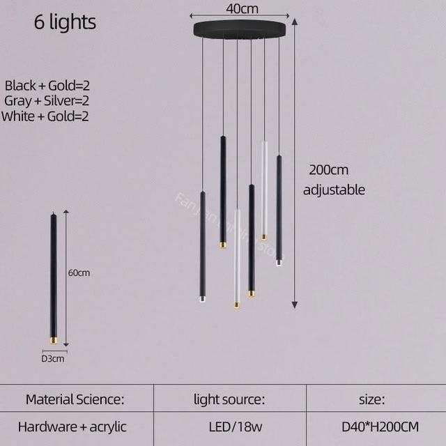 Cylindrical Two Color LED Chandelier - Dazzling Illumination-ChandeliersDecor.com