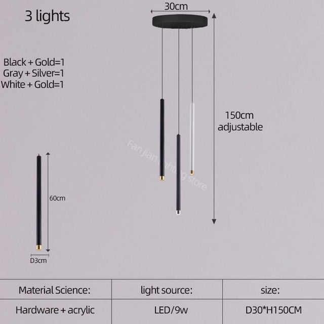 Cylindrical Two Color LED Chandelier - Dazzling Illumination-ChandeliersDecor.com