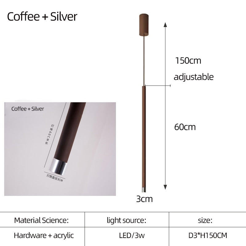 ChandeliersDecor.com-Staircase Chandelier-Cylindrical Two Color LED Chandelier - Dazzling Illumination