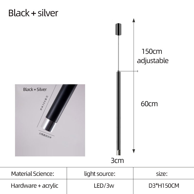 ChandeliersDecor.com-Staircase Chandelier-Cylindrical Two Color LED Chandelier - Dazzling Illumination