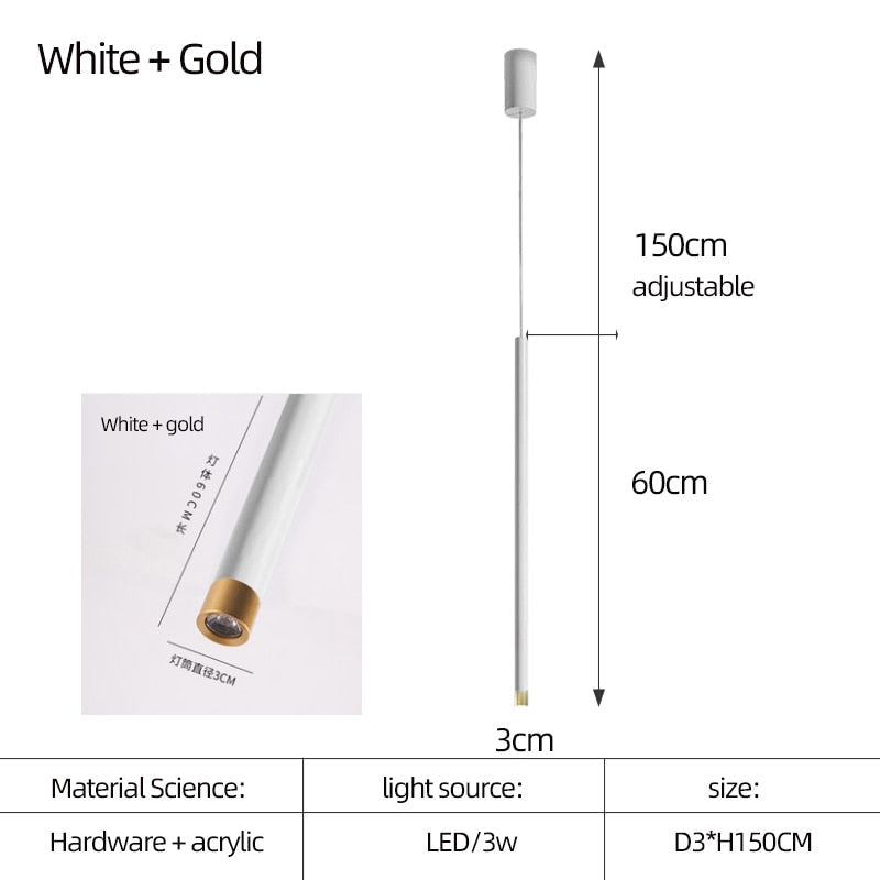 ChandeliersDecor.com-Staircase Chandelier-Cylindrical Two Color LED Chandelier - Dazzling Illumination