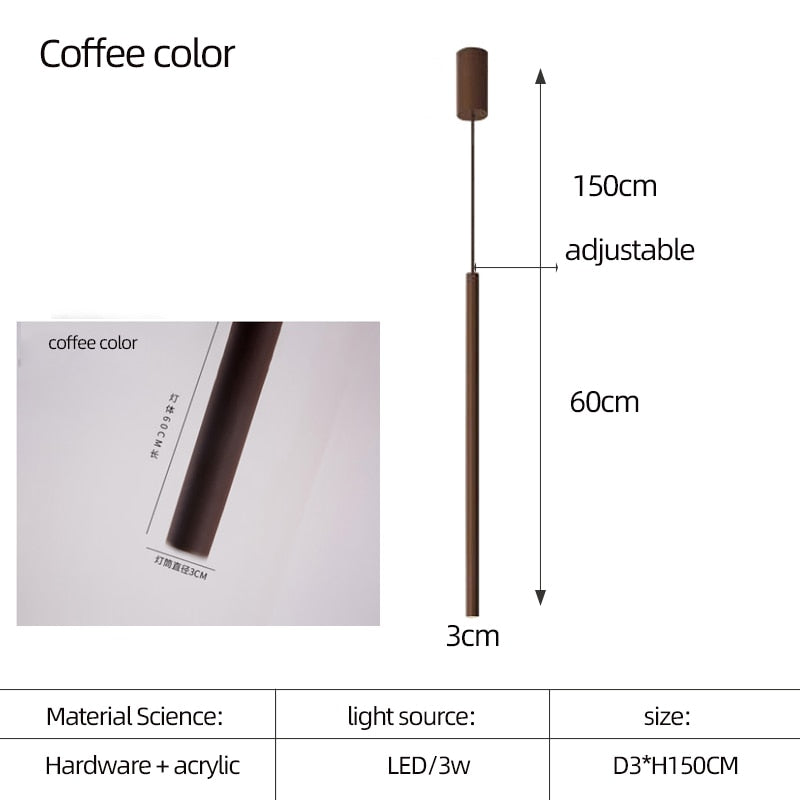 ChandeliersDecor.com-Staircase Chandelier-Cylindrical Two Color LED Chandelier - Dazzling Illumination