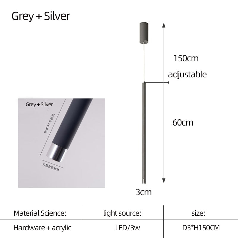 ChandeliersDecor.com-Staircase Chandelier-Cylindrical Two Color LED Chandelier - Dazzling Illumination