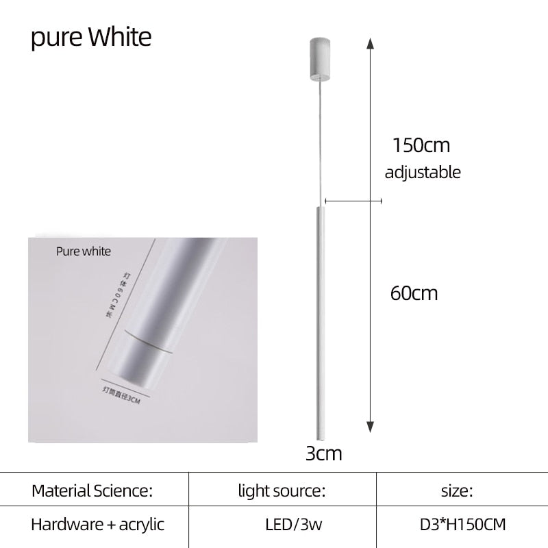 ChandeliersDecor.com-Staircase Chandelier-Cylindrical Two Color LED Chandelier - Dazzling Illumination