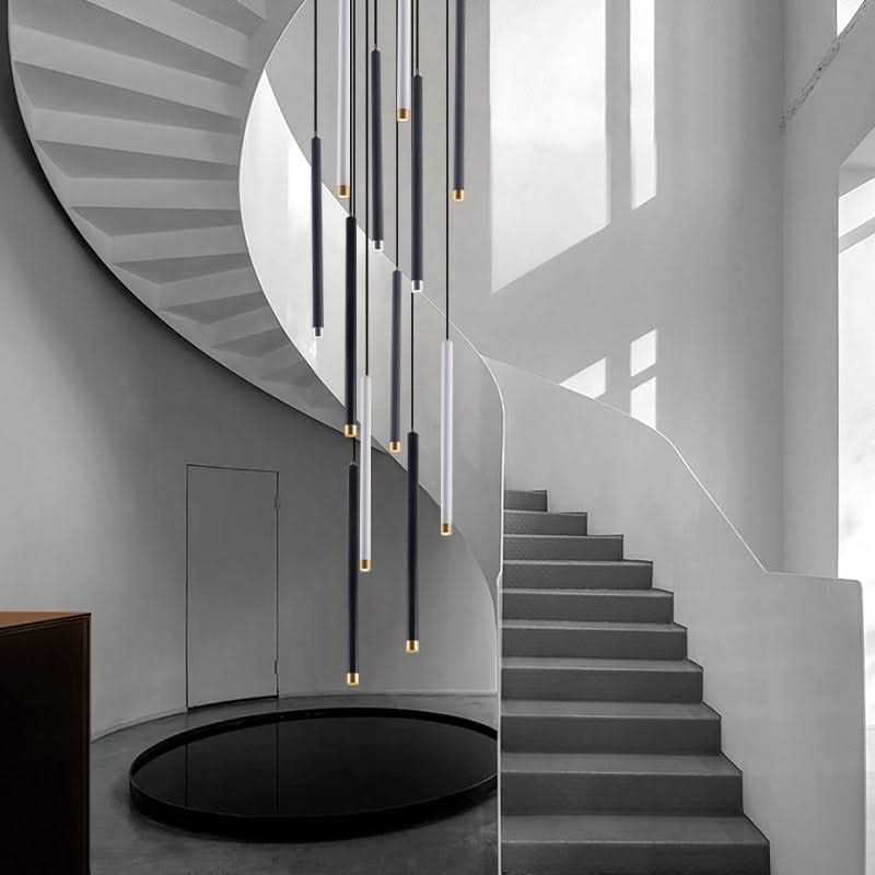 Cylindrical Two Color LED Chandelier - Dazzling Illumination-ChandeliersDecor.com