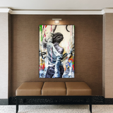 ChandeliersDecor.com-Wall Posters-Dancing Girl Street Graffiti Canvas Wall Art