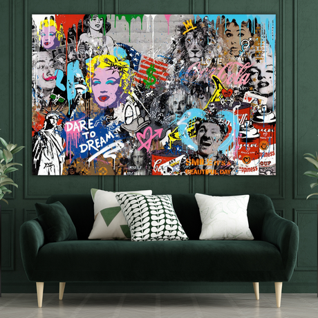 ChandeliersDecor.com-Audrey Hepburn Wall Art-Dare to Dream Poster: Marilyn and Audrey – Imagination