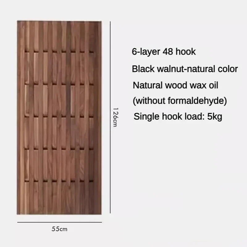 ChandeliersDecor.com-Drying Racks & Hangers-Dark Wallnut Wood Piano Wall Hanging Coats Organiser