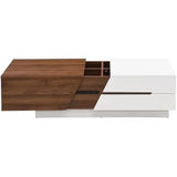 ChandeliersDecor.com-Coffee Tables-Dark Walnut Coffee Table Extendable with Storage