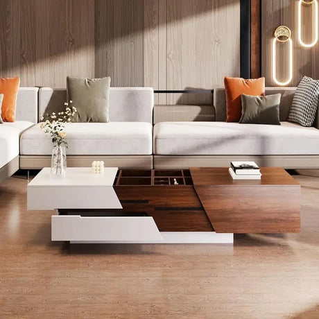 ChandeliersDecor.com-Coffee Tables-Dark Walnut Coffee Table Extendable with Storage