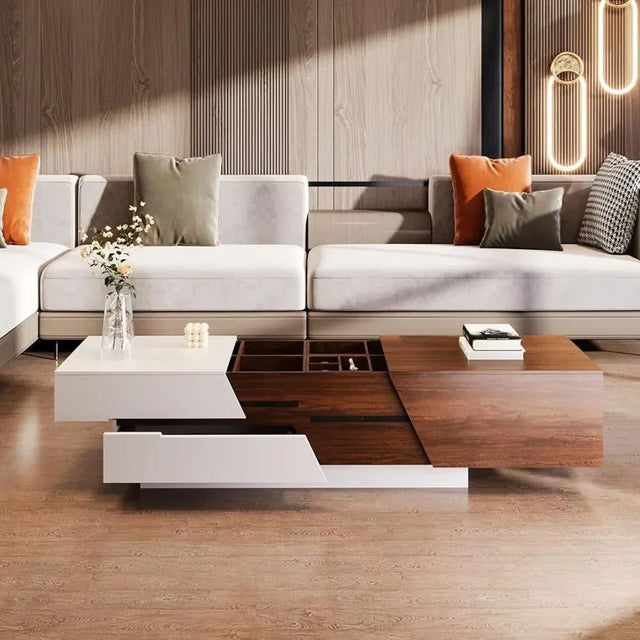 ChandeliersDecor.com-Coffee Tables-Dark Walnut Coffee Table Extendable with Storage