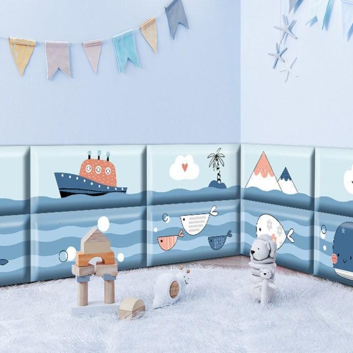 ChandeliersDecor.com-Padded Walls-Deep Sea Divers Kids Wall Padded Safety Cushions