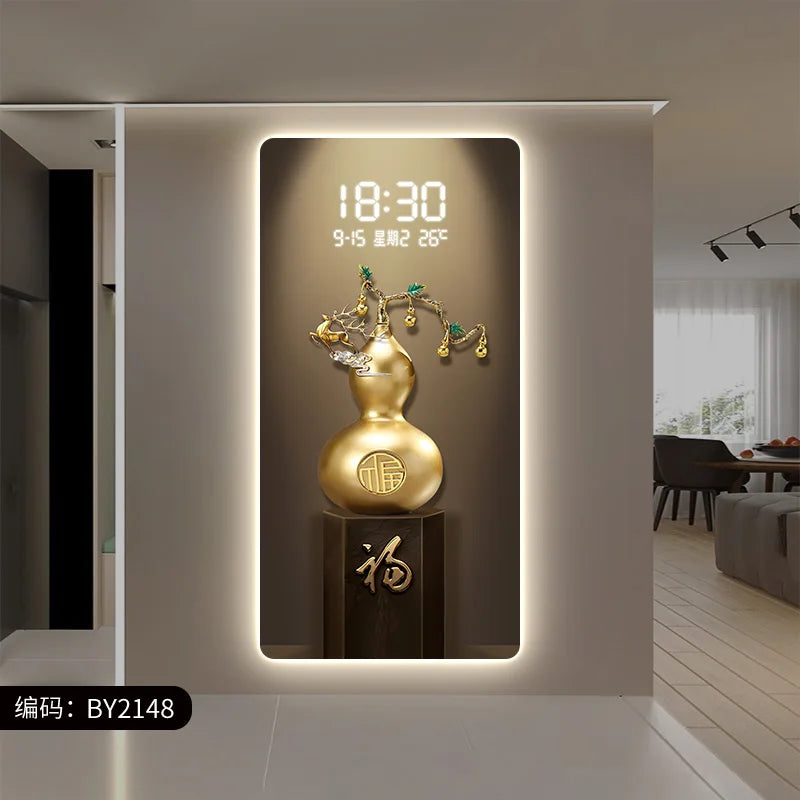 ChandeliersDecor.com-Wall Clocks-Deer Scenary Digital Wall Clock