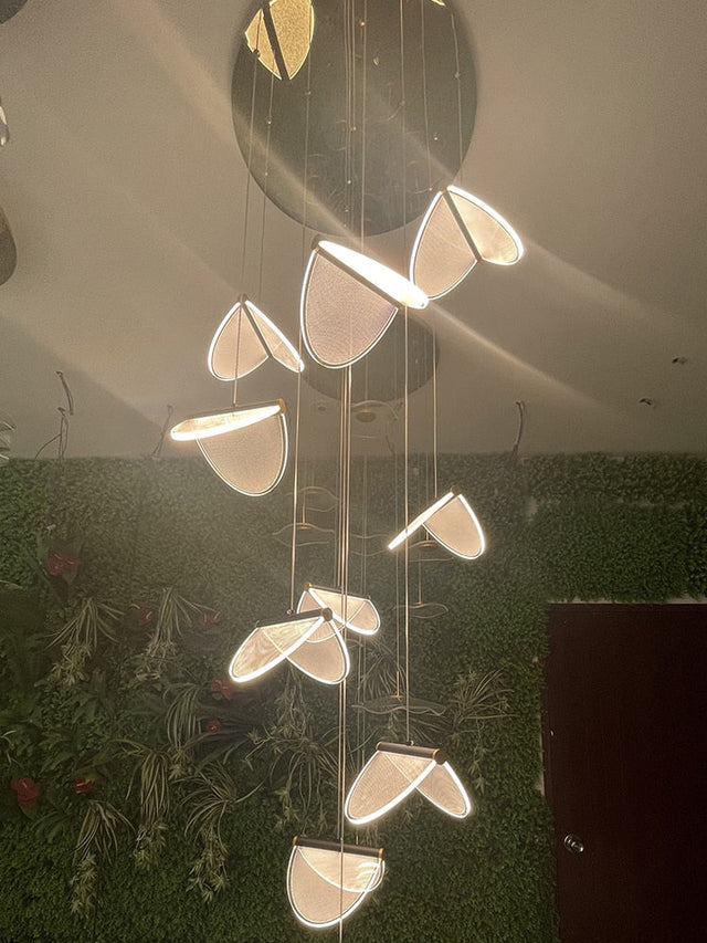 ChandeliersDecor.com-Staircase Chandelier-Deluxe Acrylic Blade Chandelier