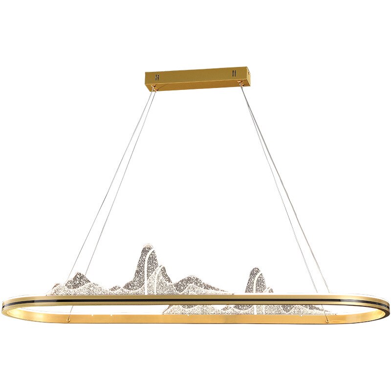 ChandeliersDecor.com-Kitchen Island-Designer Acrylic Hill Chandelier for Stunning Lighting
