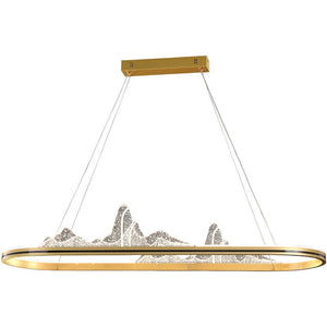 ChandeliersDecor.com-Kitchen Island-Designer Acrylic Hill Chandelier for Stunning Lighting