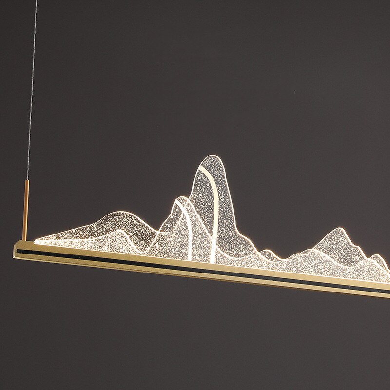 ChandeliersDecor.com-Kitchen Island-Designer Acrylic Hill Chandelier for Stunning Lighting