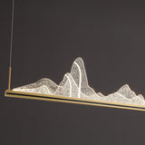 ChandeliersDecor.com-Kitchen Island-Designer Acrylic Hill Chandelier for Stunning Lighting