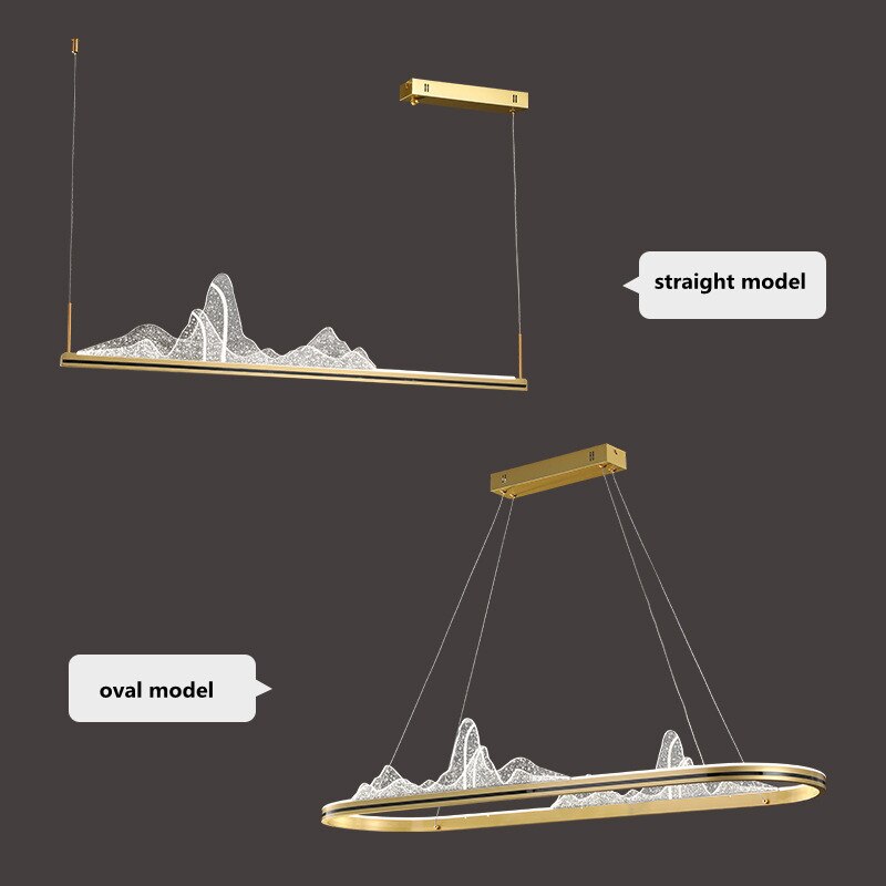 ChandeliersDecor.com-Kitchen Island-Designer Acrylic Hill Chandelier for Stunning Lighting