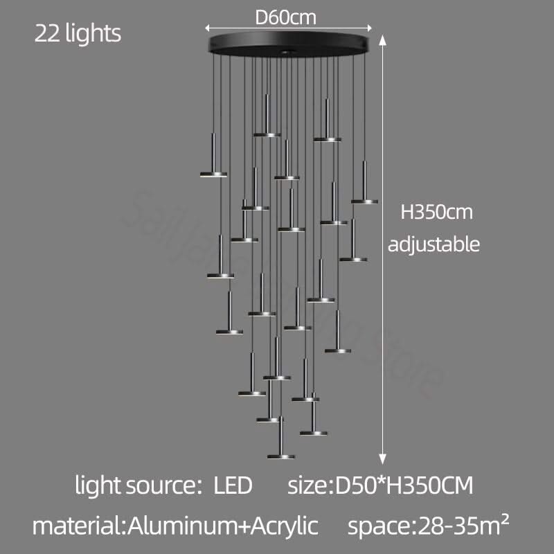 ChandeliersDecor.com-Staircase Chandelier-Designer Arc Luxury Staircase Chandelier
