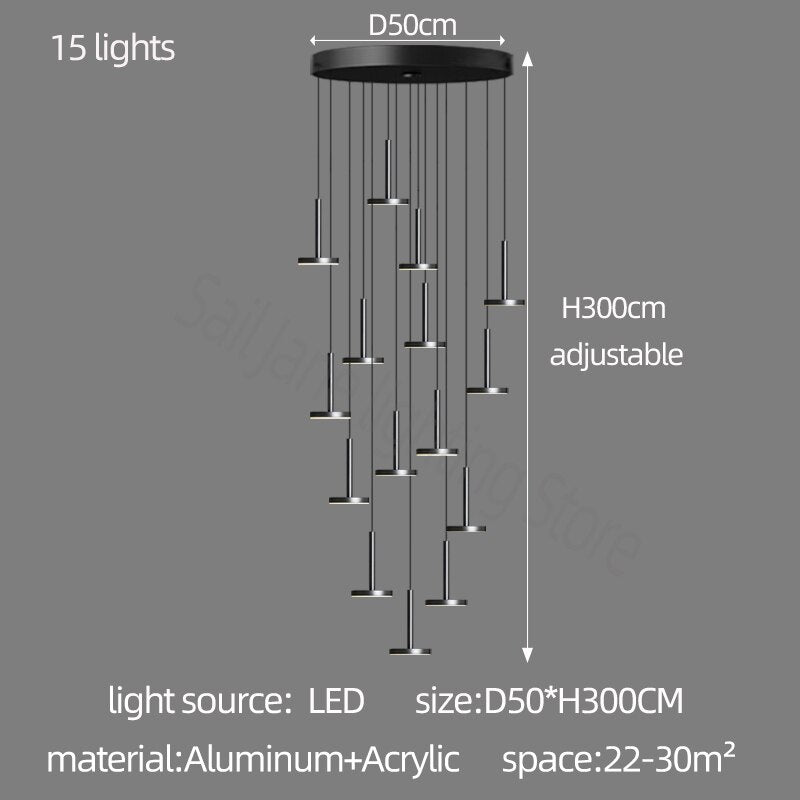 ChandeliersDecor.com-Staircase Chandelier-Designer Arc Luxury Staircase Chandelier