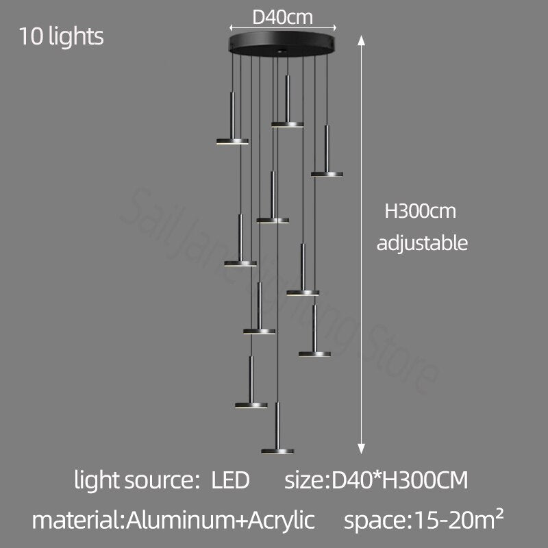 ChandeliersDecor.com-Staircase Chandelier-Designer Arc Luxury Staircase Chandelier