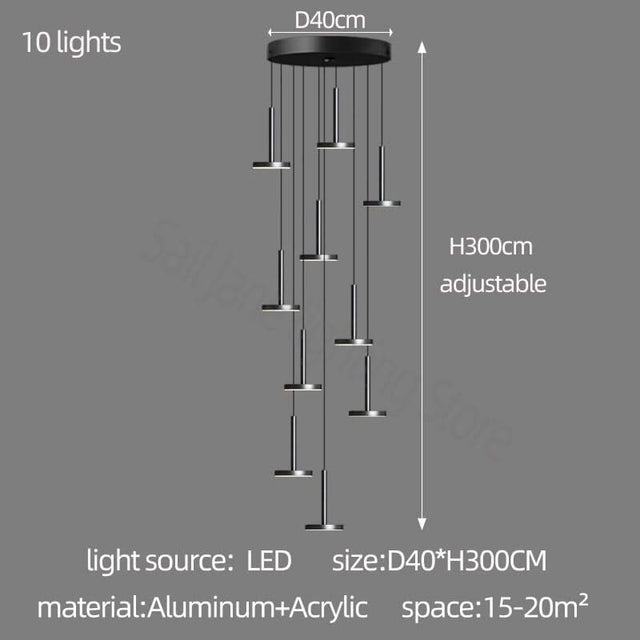 ChandeliersDecor.com-Staircase Chandelier-Designer Arc Luxury Staircase Chandelier