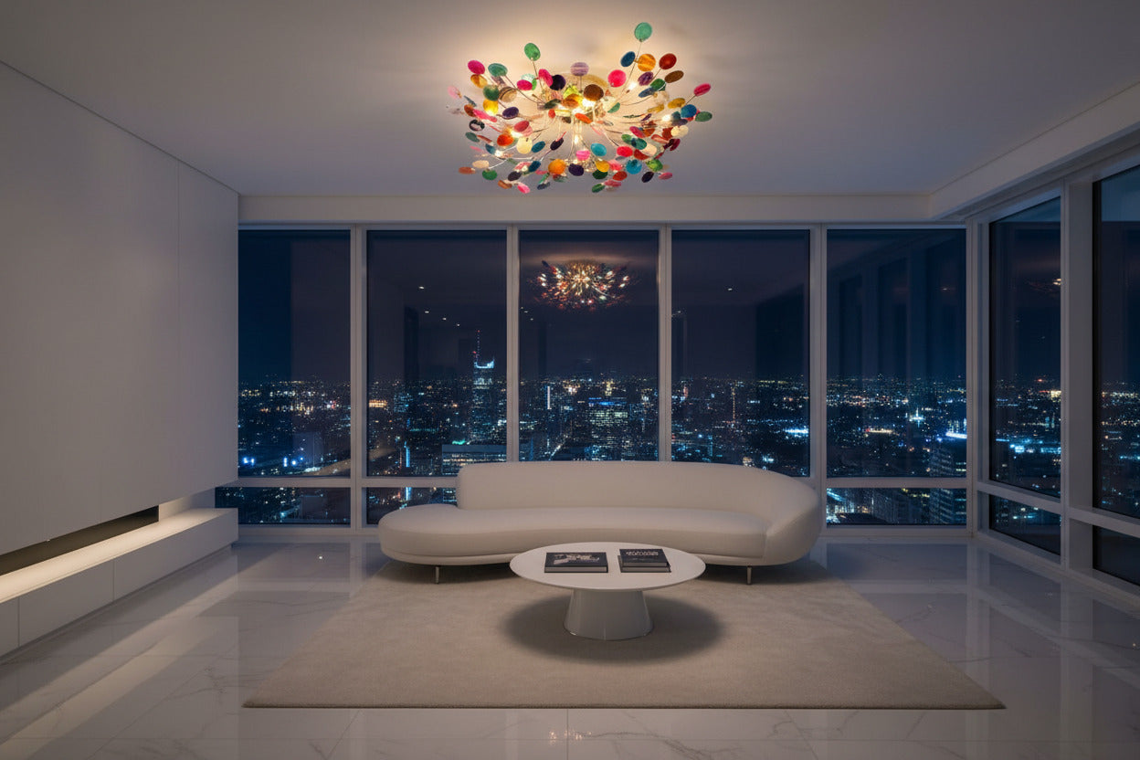 Designer Carnelian LED Ceiling Chandelier-ChandeliersDecor.com