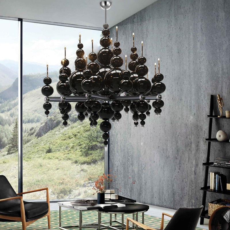 ChandeliersDecor.com-Chandeliers-Designer Glass Balls Chandelier: Elegant Lighting Fixture