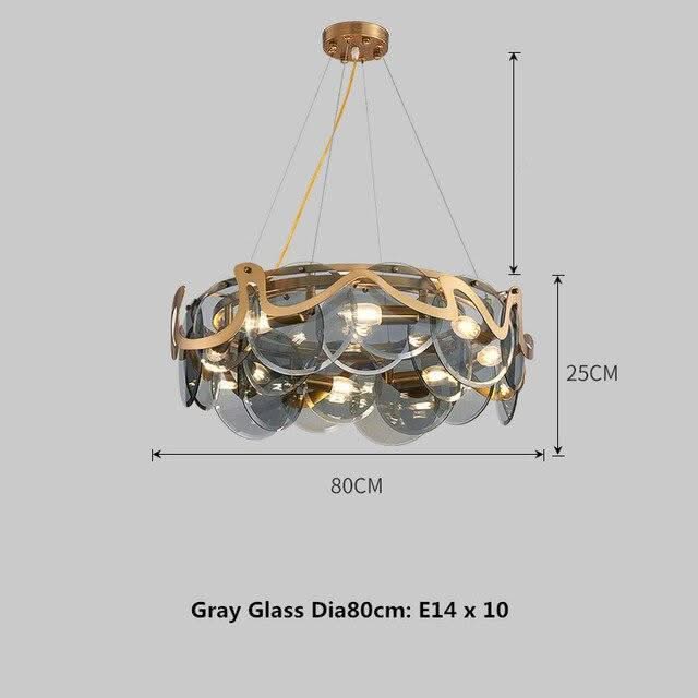 ChandeliersDecor.com-Kitchen Island-Designer Glass Chandelier: Elevate Your Space